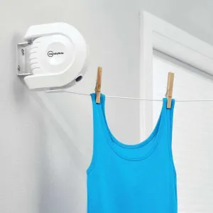 15m Retractable Washing Line Wall Mounted Clothes Reel for Indoor or Outdoor Use