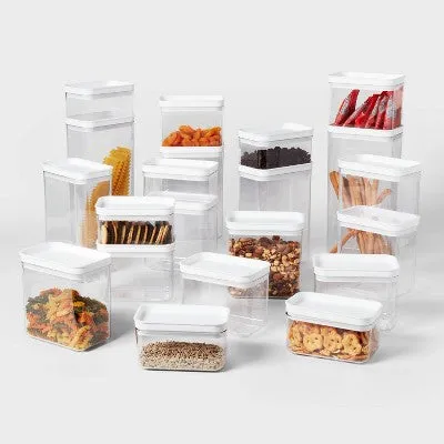 21pc Food Storage Canister Set Clear - Brightroom