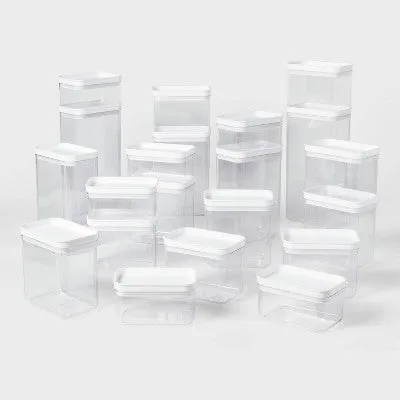 21pc Food Storage Canister Set Clear - Brightroom