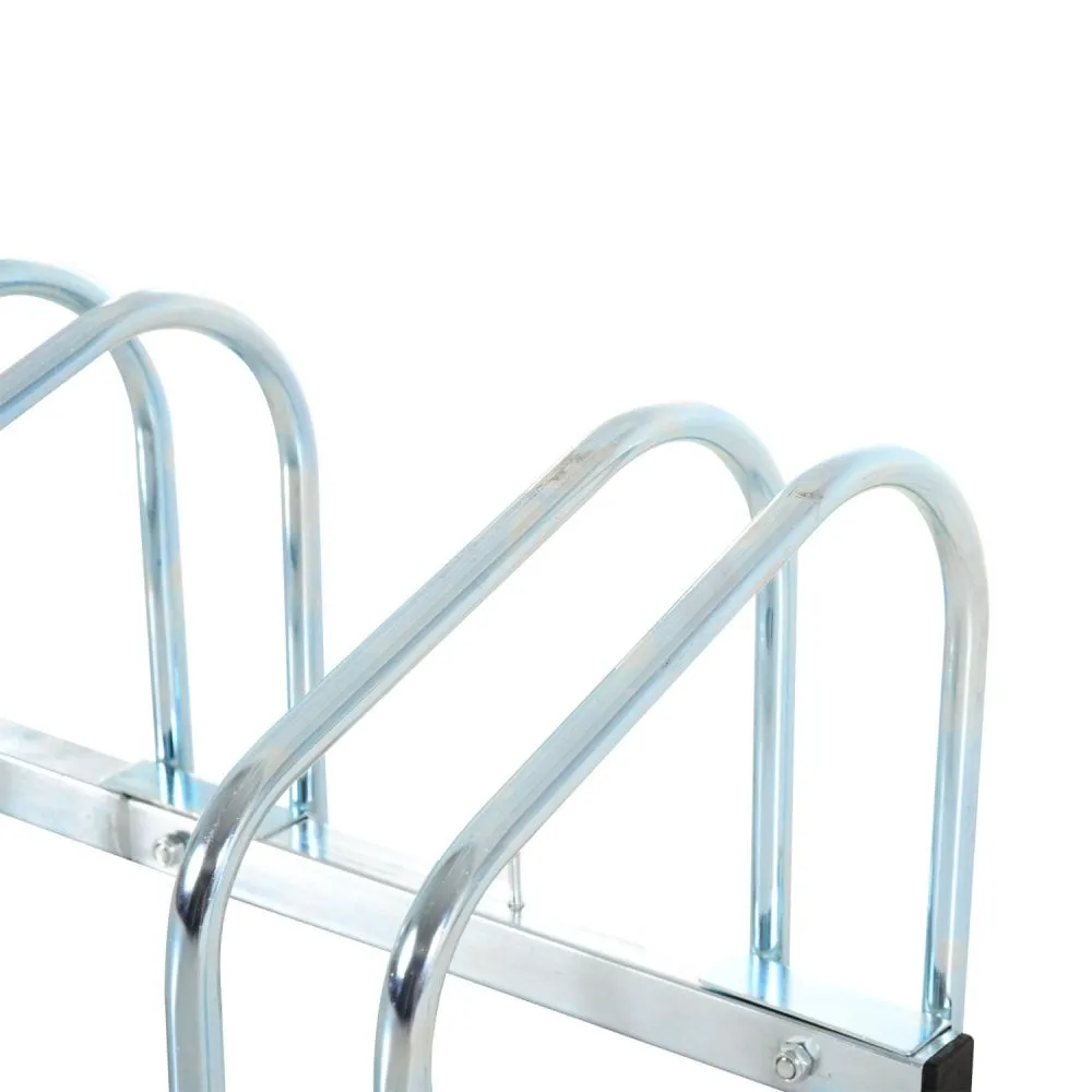 3-Bike Floor Bike Stand-Silver |