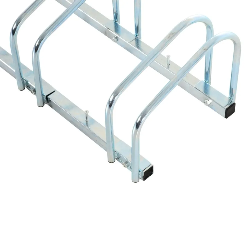 3-Bike Floor Bike Stand-Silver |