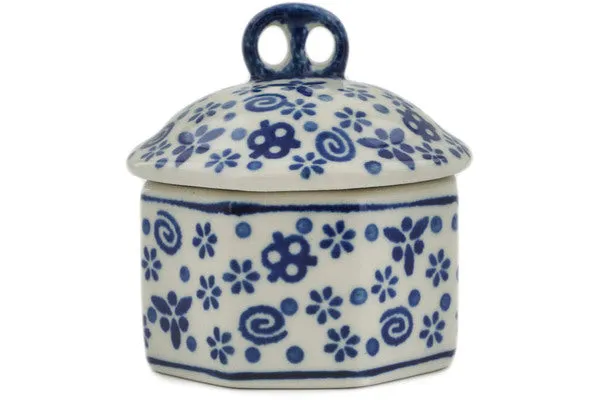 3" Mini Pretzel Jar 3" - Blue Confetti