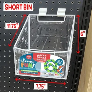 6" Short Clear Vinyl Merchandising Bins - 6 Bins Per Pack 975410