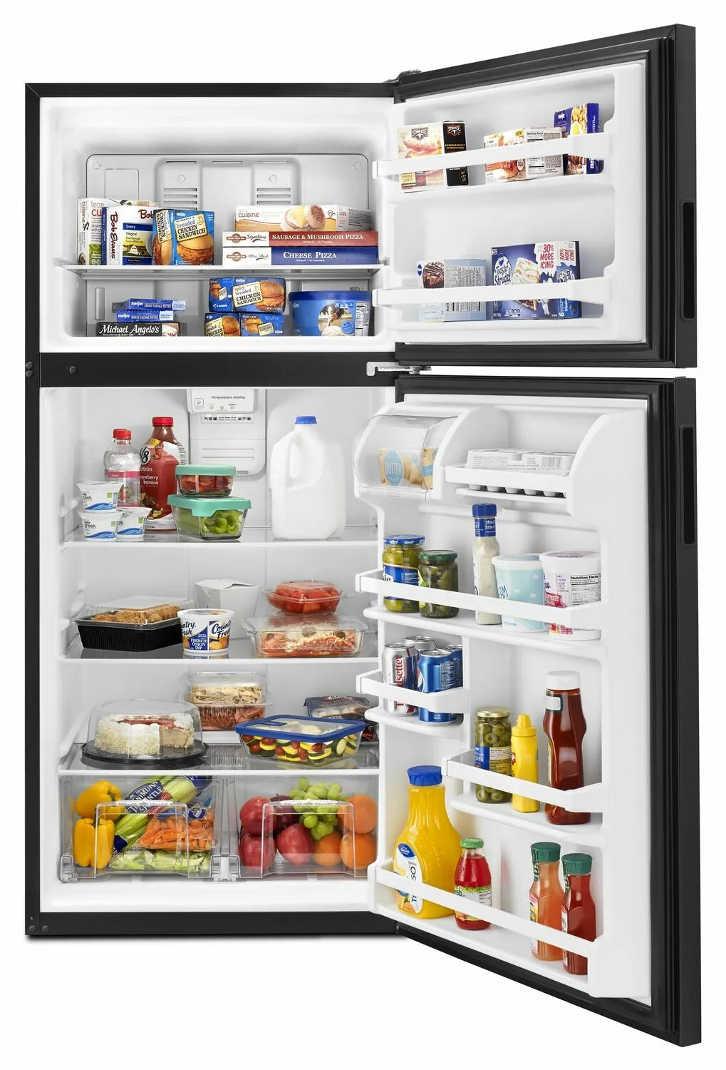 Amana ART318FFDB 30-Inch Amana® Top-Freezer Refrigerator With Glass Shelves - Black