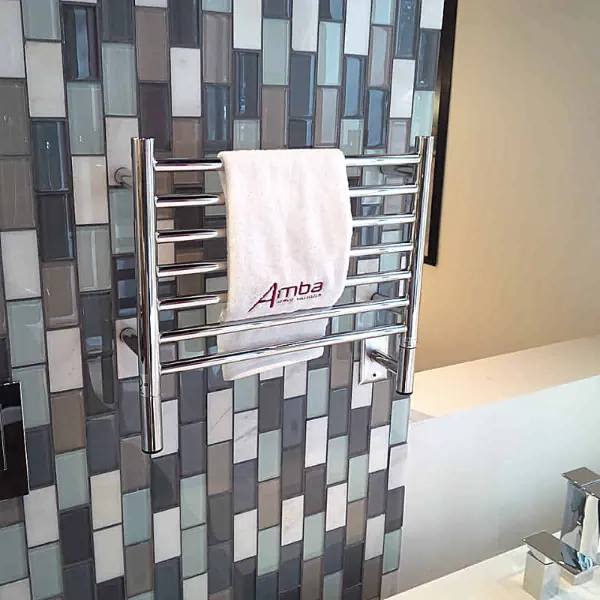 Amba Jeeves Model H Straight 7 Bar Hardwired Towel Warmer