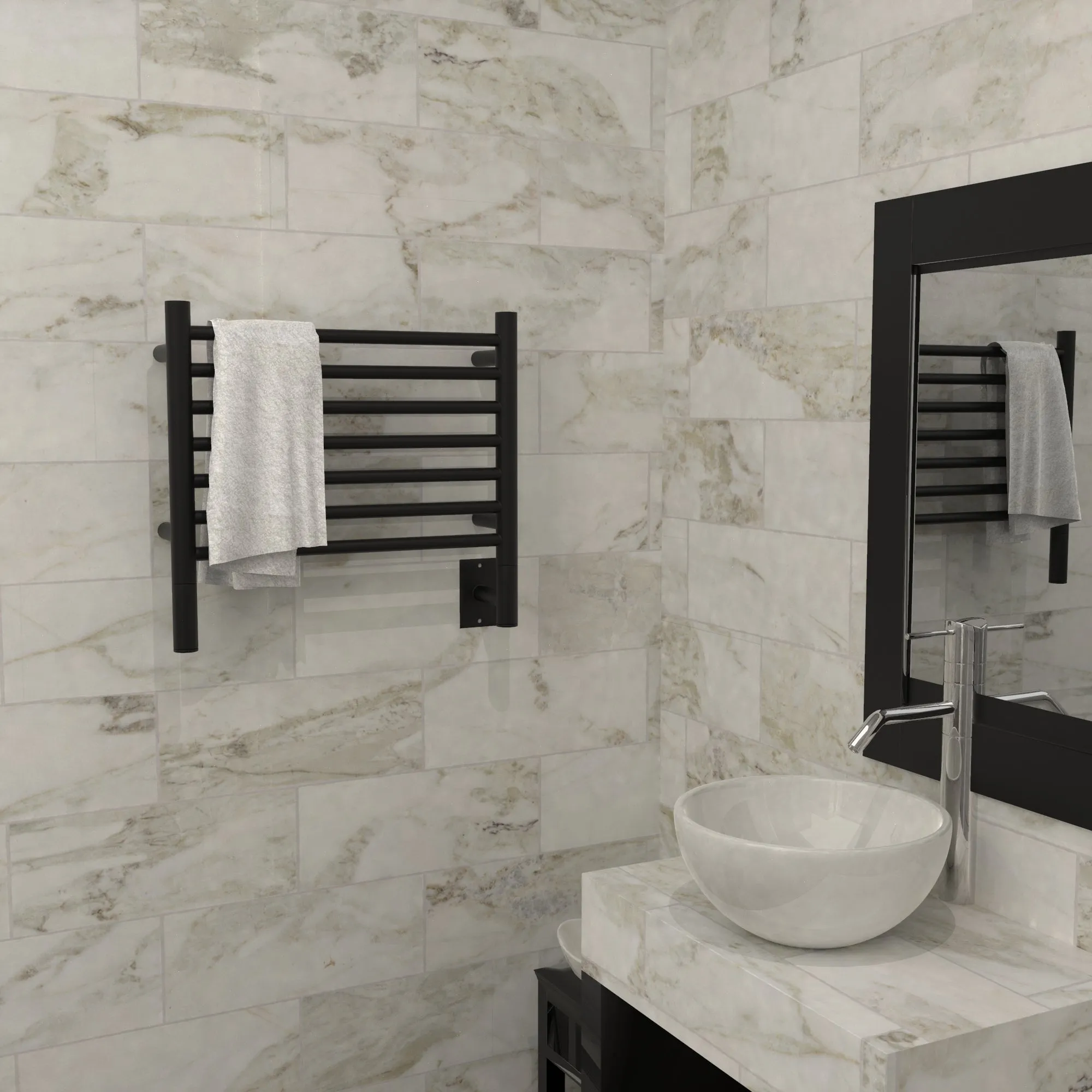 Amba Jeeves Model H Straight 7 Bar Hardwired Towel Warmer