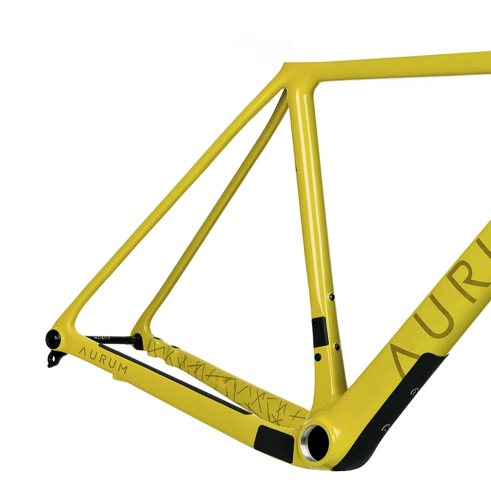 AURUM Manto Gravel Bike Disc Frameset - Yellow Castilla