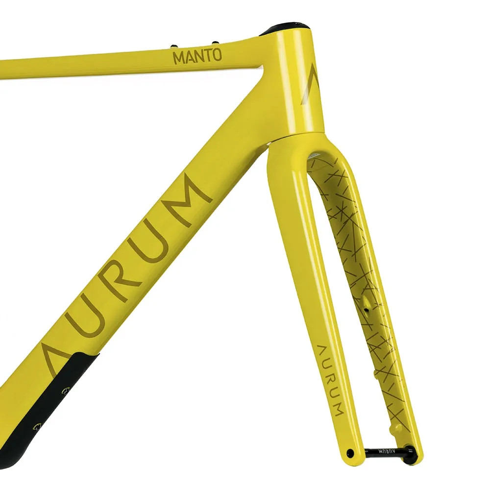 AURUM Manto Gravel Bike Disc Frameset - Yellow Castilla