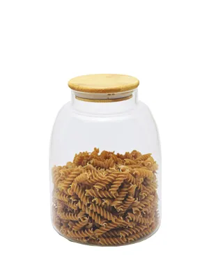 Borosilicate Canister With Bamboo Lid - Medium