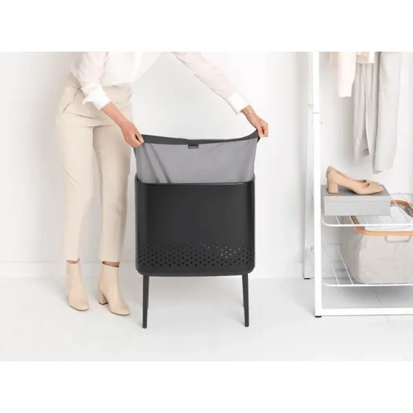 Brabantia 60L Bo Laundry Bin - Matt Black | 200526