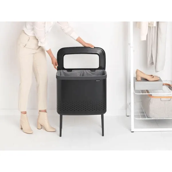 Brabantia 60L Bo Laundry Bin - Matt Black | 200526