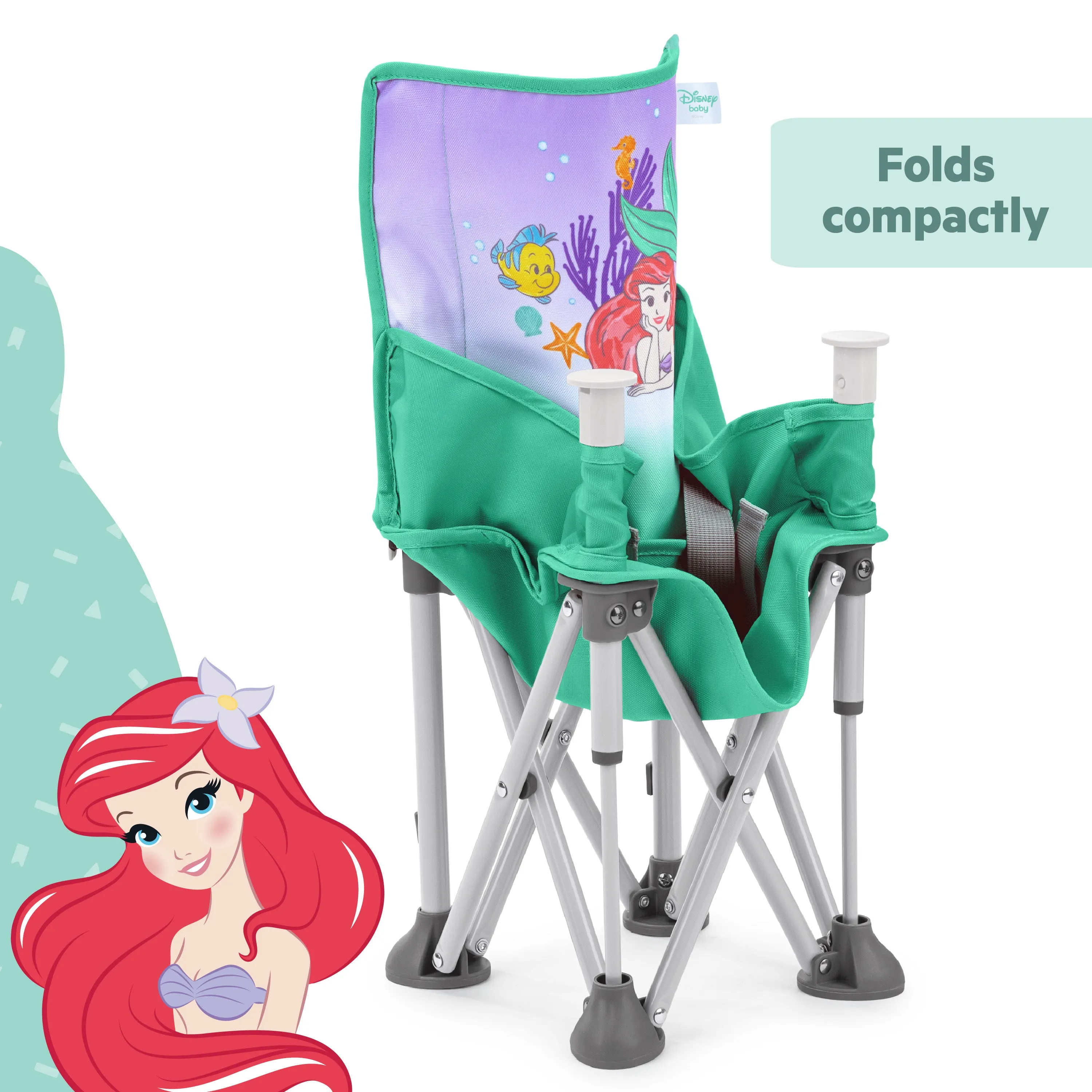 Bright Starts Disney THE LITTLE MERMAID Pop N Sit Portable Booster Seat