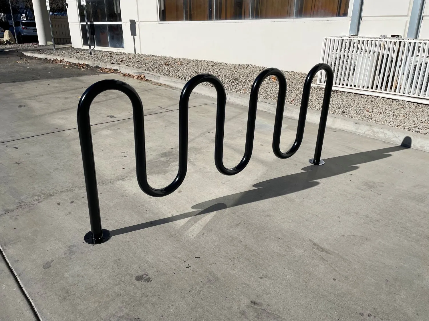 Commercial 7-Loop Wave Bike Rack - 9 Bike Capacity