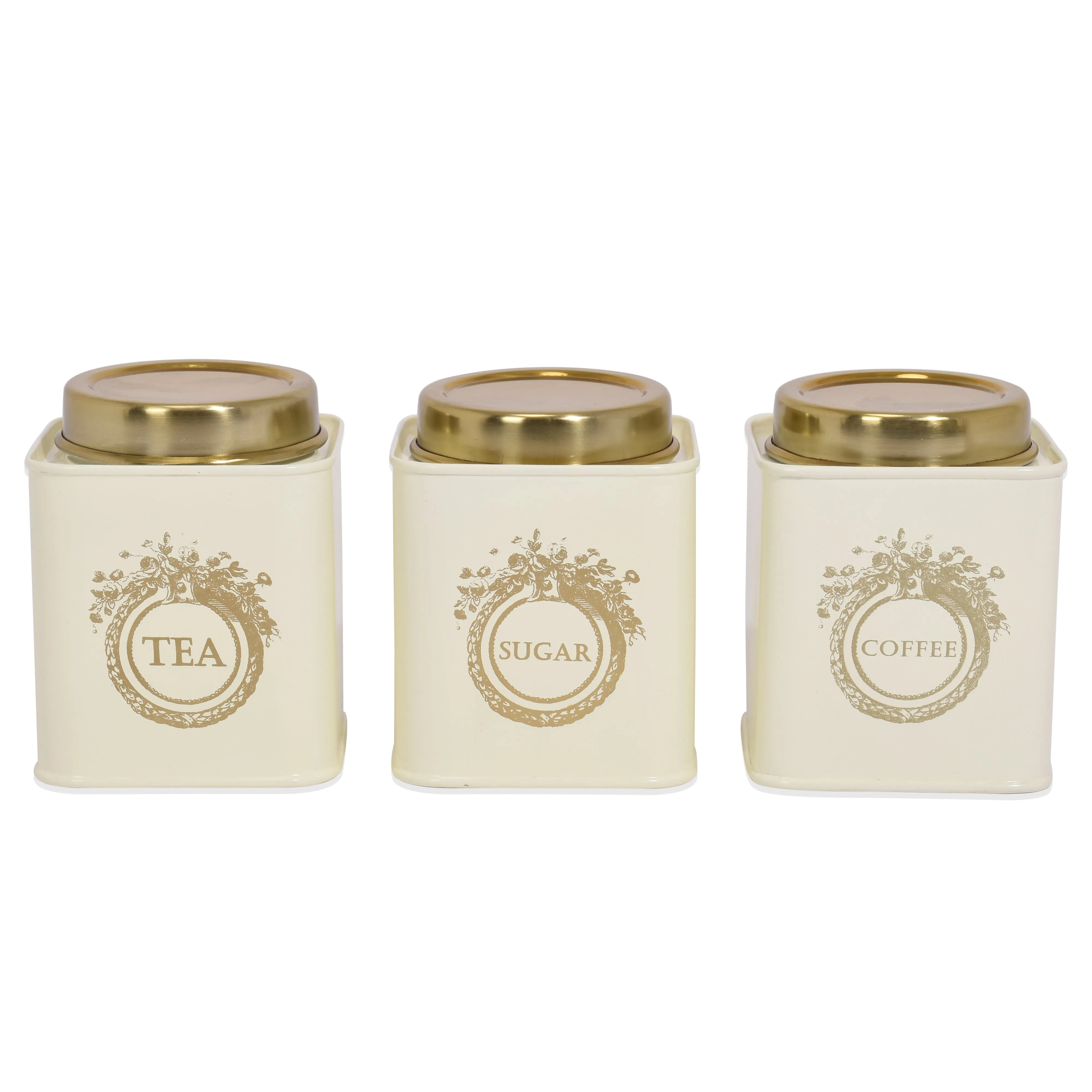 Elan Discounted Combo of Tea, Sugar & Coffee Canister and Potato Storage Bin (Pack of 4)