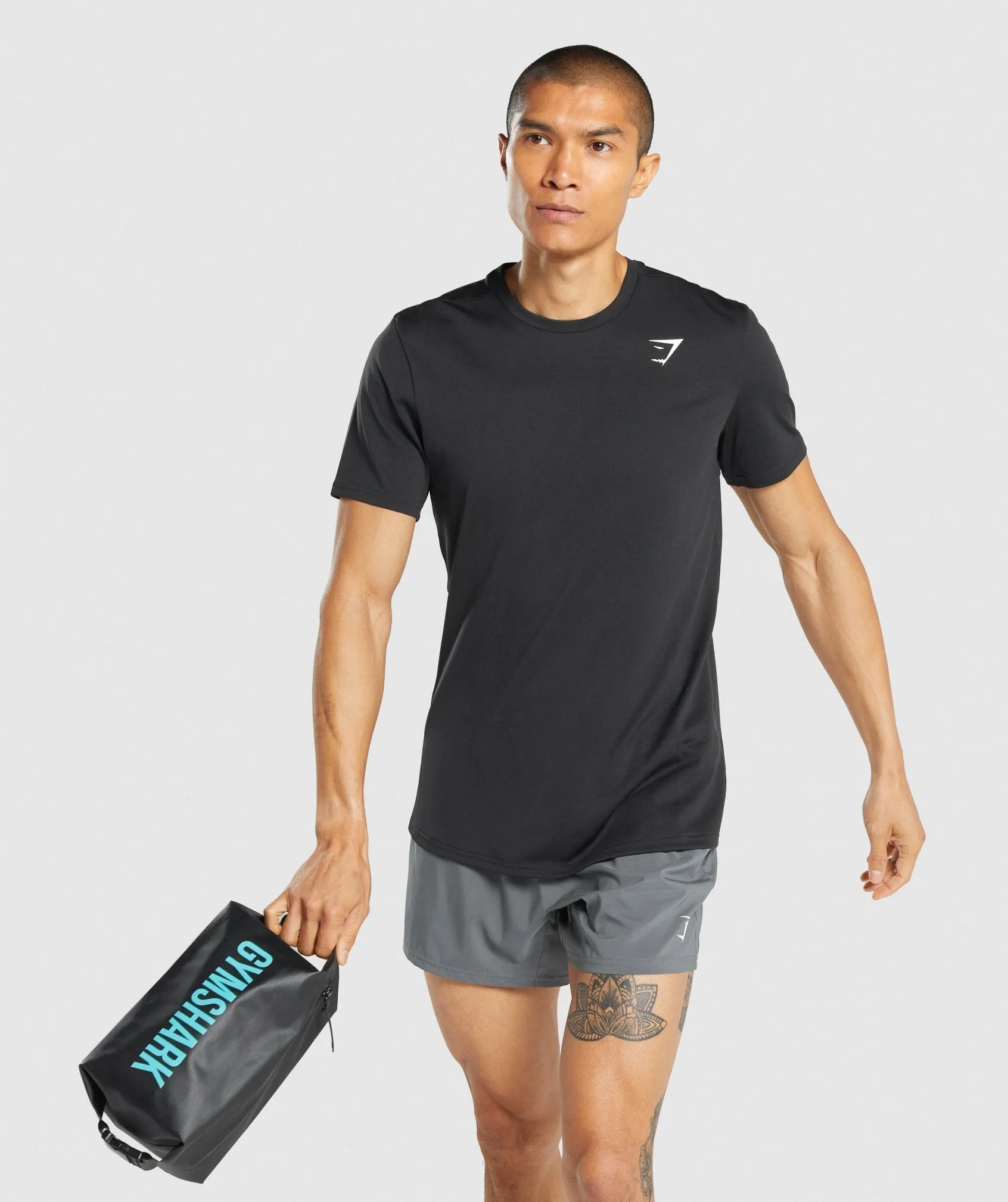 Gymshark X-Series Toiletry Bag - Black/Light Blue