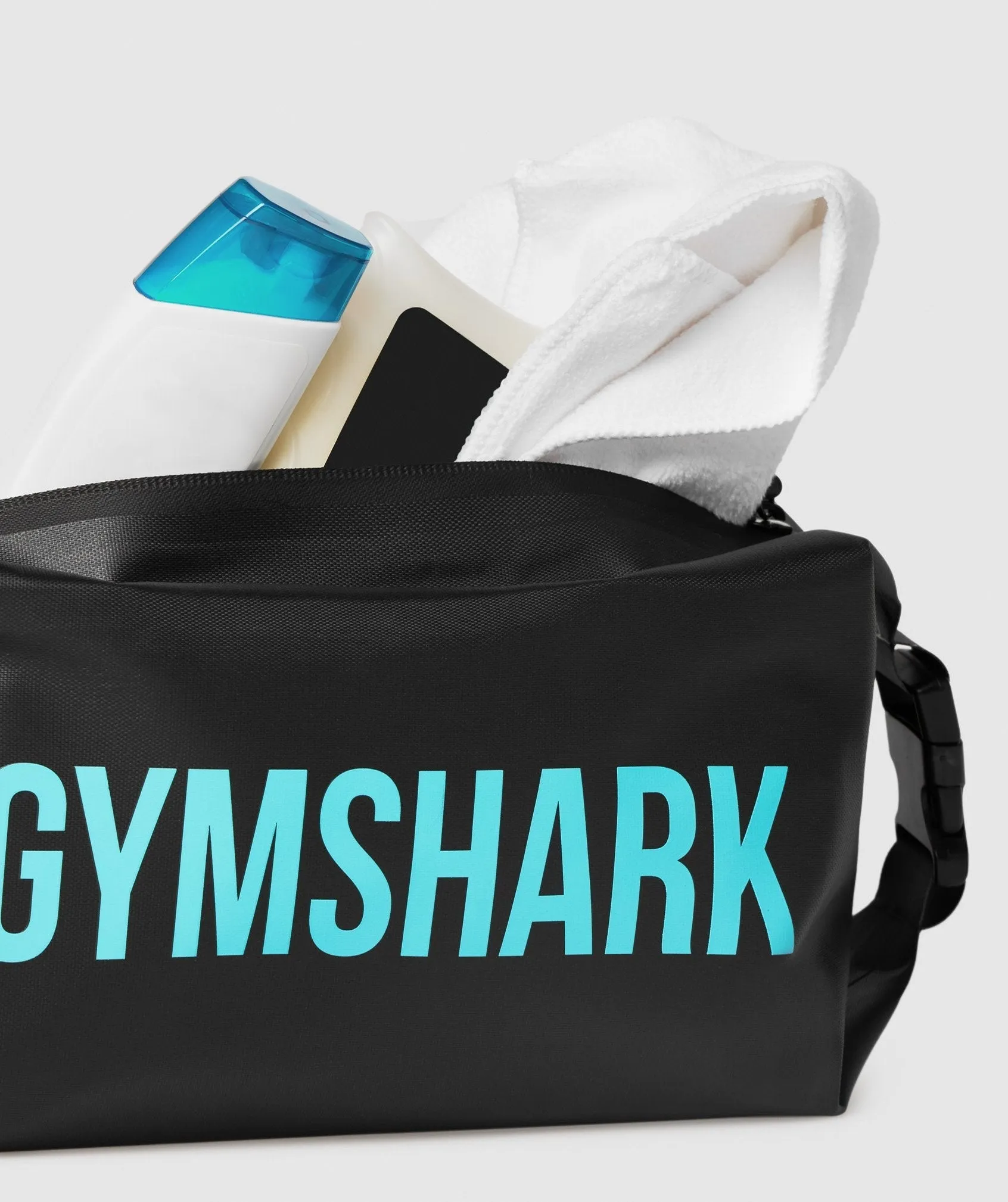 Gymshark X-Series Toiletry Bag - Black/Light Blue