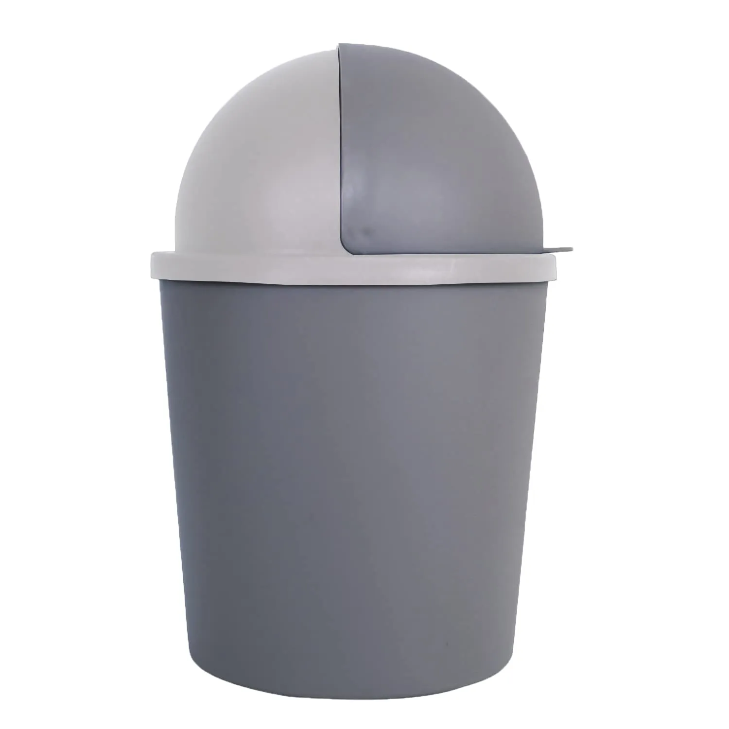 Heart Home Table Dustbin|Plastic Swinging Lid Waste Storage Garbage Bin|Desktop Trash Can For Study Table, Office(Gray)