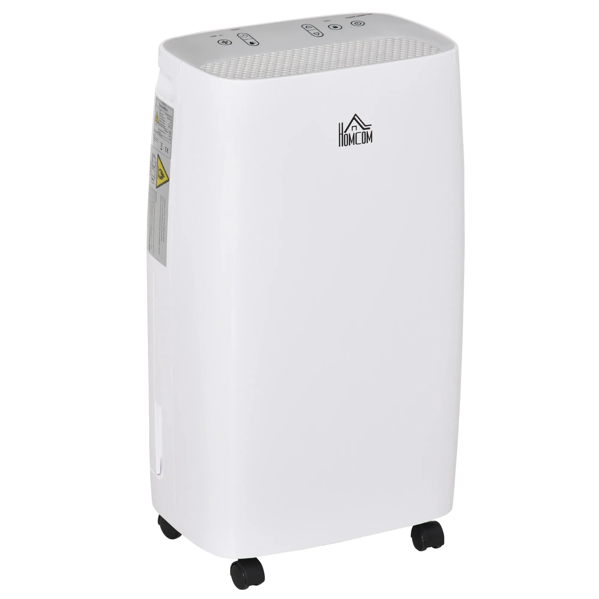 Homcom 12L/Day Dehumidifier with Continuous Drainage