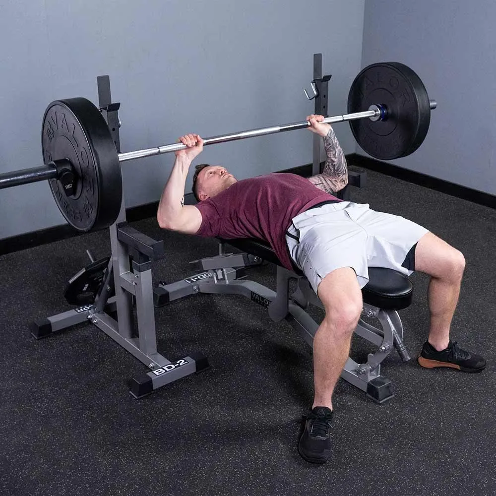 Independent Bench Press Stands w/ Plate Storage