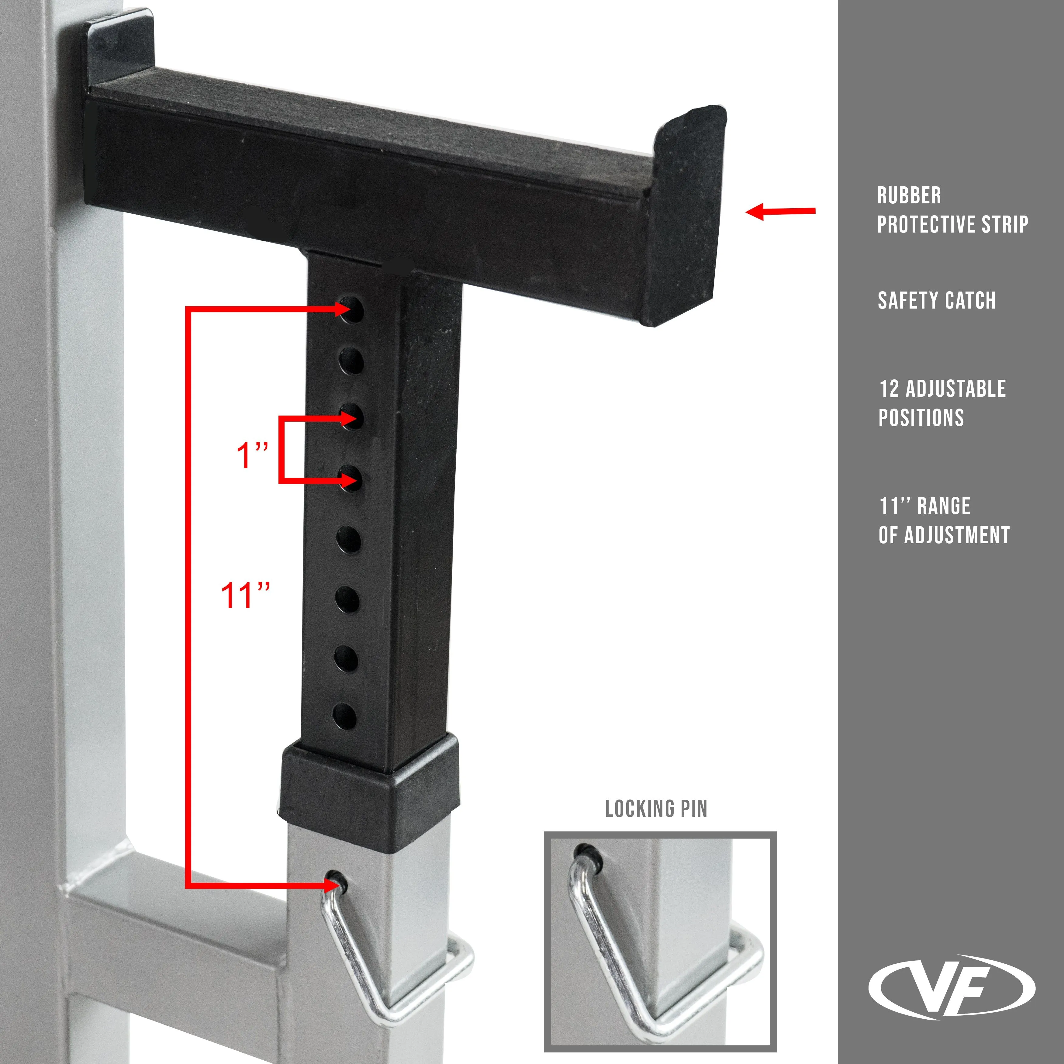 Independent Bench Press Stands w/ Plate Storage