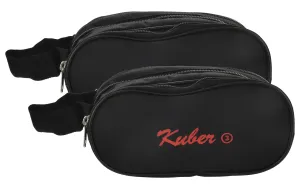 Kuber Industries Toilerty bag, Shaving Kit, Cosmetic Bag for Travel Accessories with 3 Zipper Comparments & Carrying Strip- Pack of 2 (Black)-HS43KUBMART26609