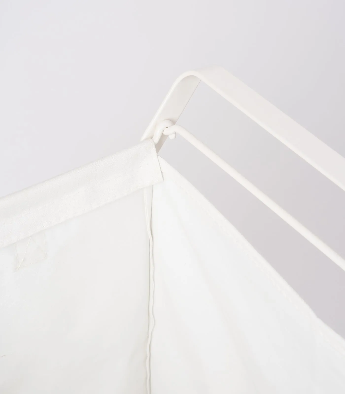 Laundry Hamper with Cotton Liner - Two Sizes - Steel   Cotton