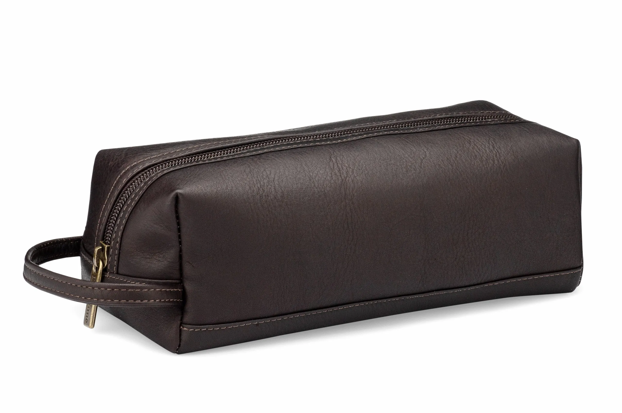 Leather Jet Set Toiletry Bag