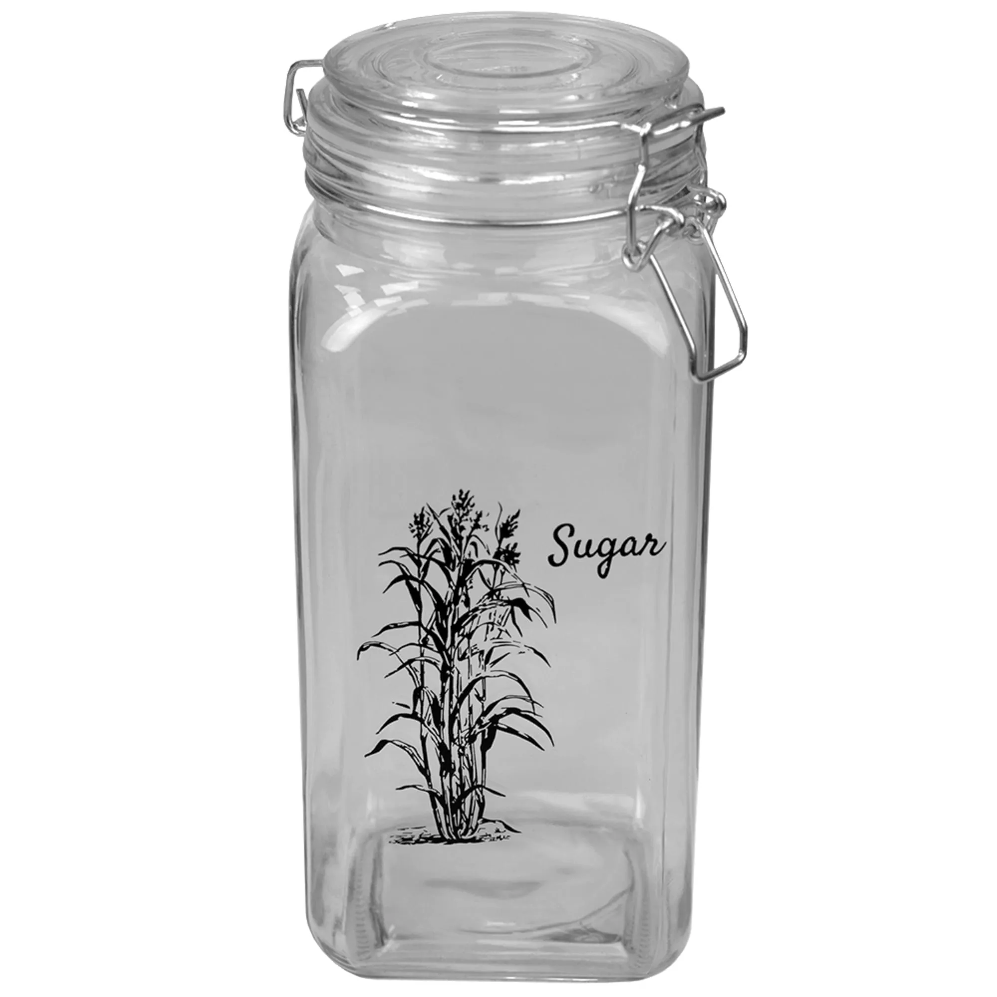 Ludlow 53 oz. Glass Canister with Metal Clasp, Clear