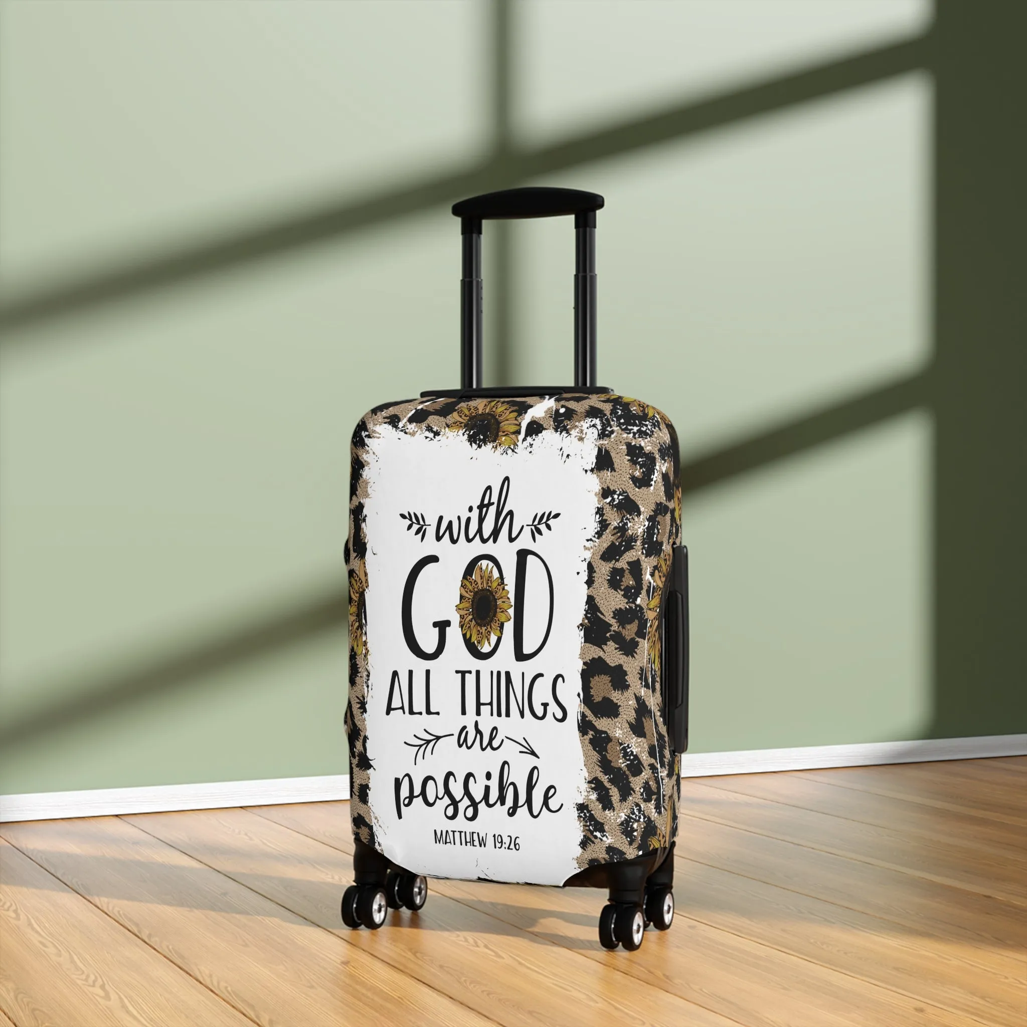 Luggage Cover, Bible Verse, With God all things are Possible, awd-1463