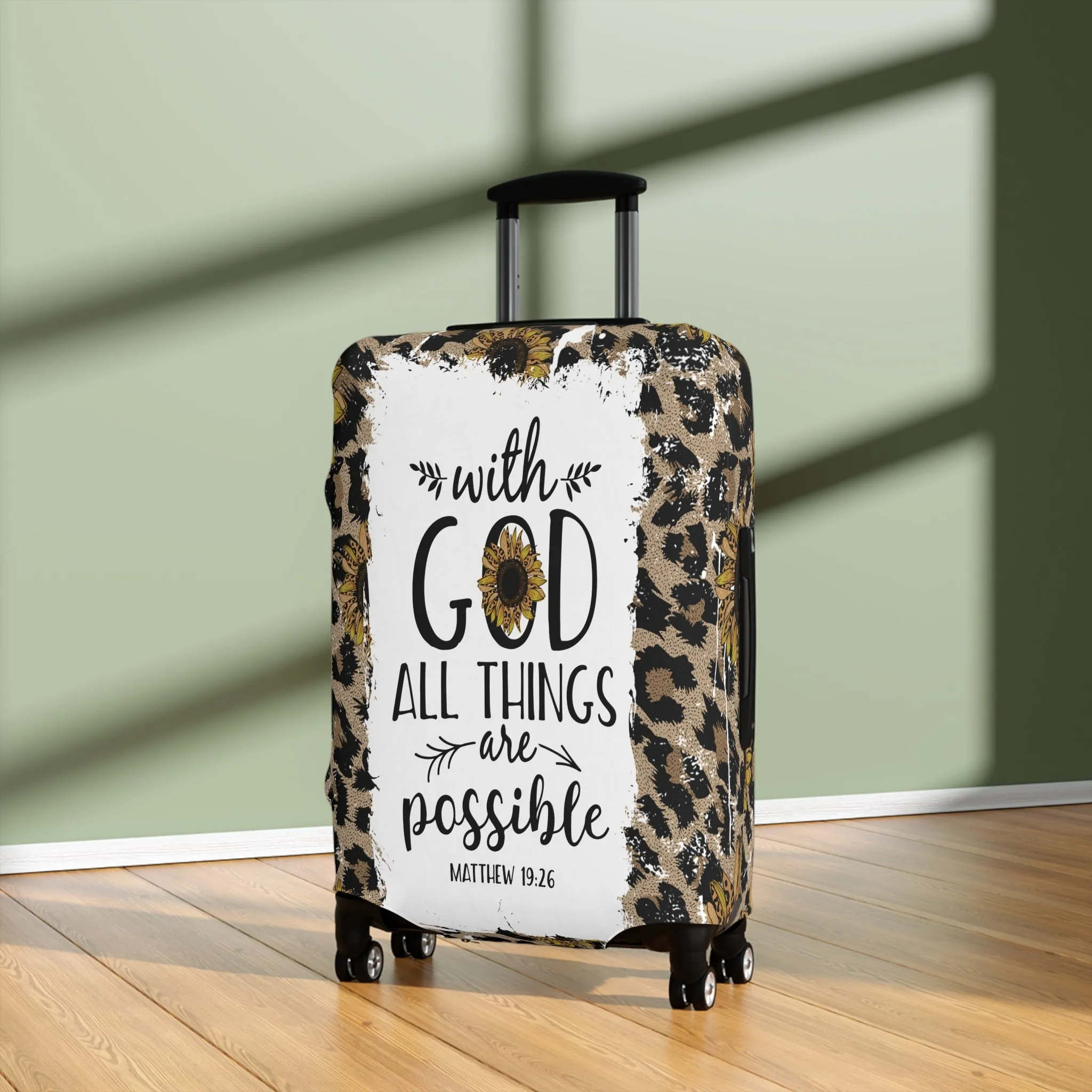 Luggage Cover, Bible Verse, With God all things are Possible, awd-1463