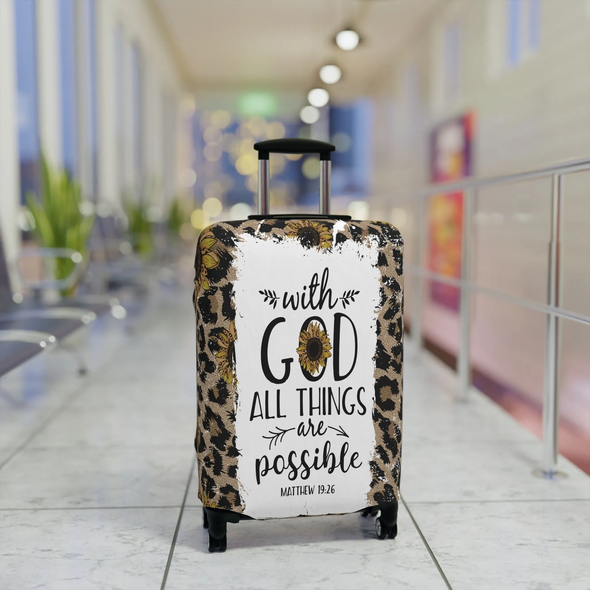 Luggage Cover, Bible Verse, With God all things are Possible, awd-1463