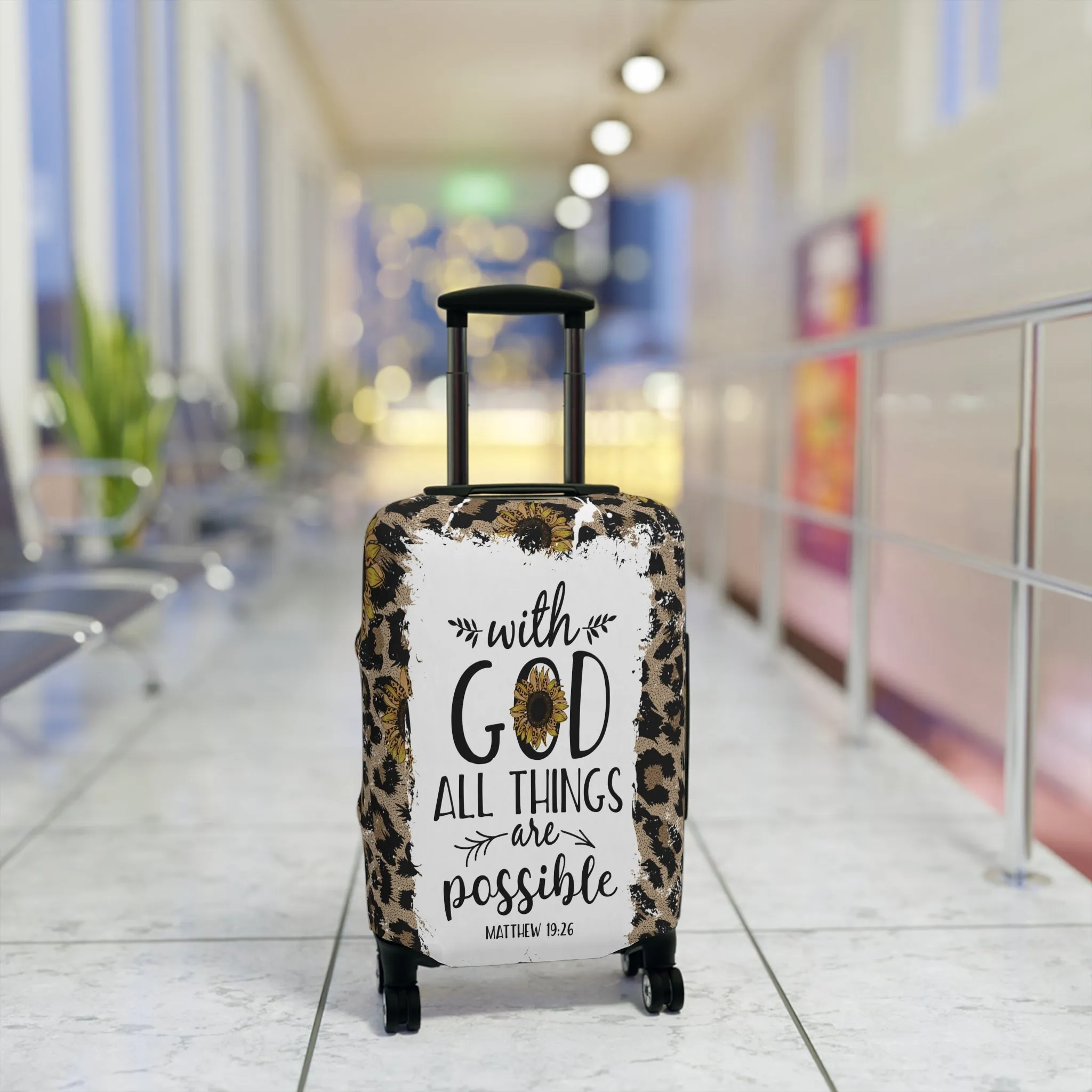 Luggage Cover, Bible Verse, With God all things are Possible, awd-1463