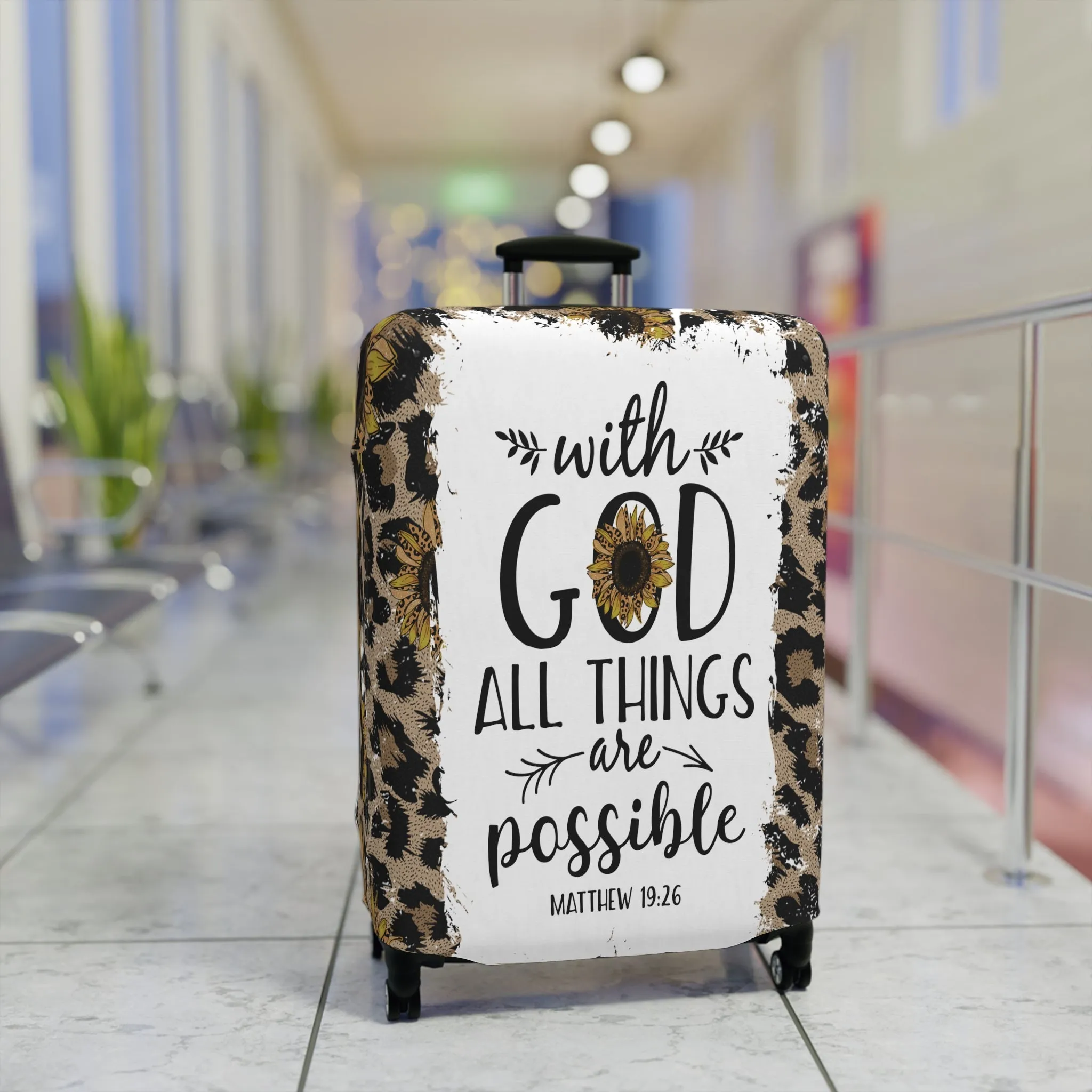 Luggage Cover, Bible Verse, With God all things are Possible, awd-1463