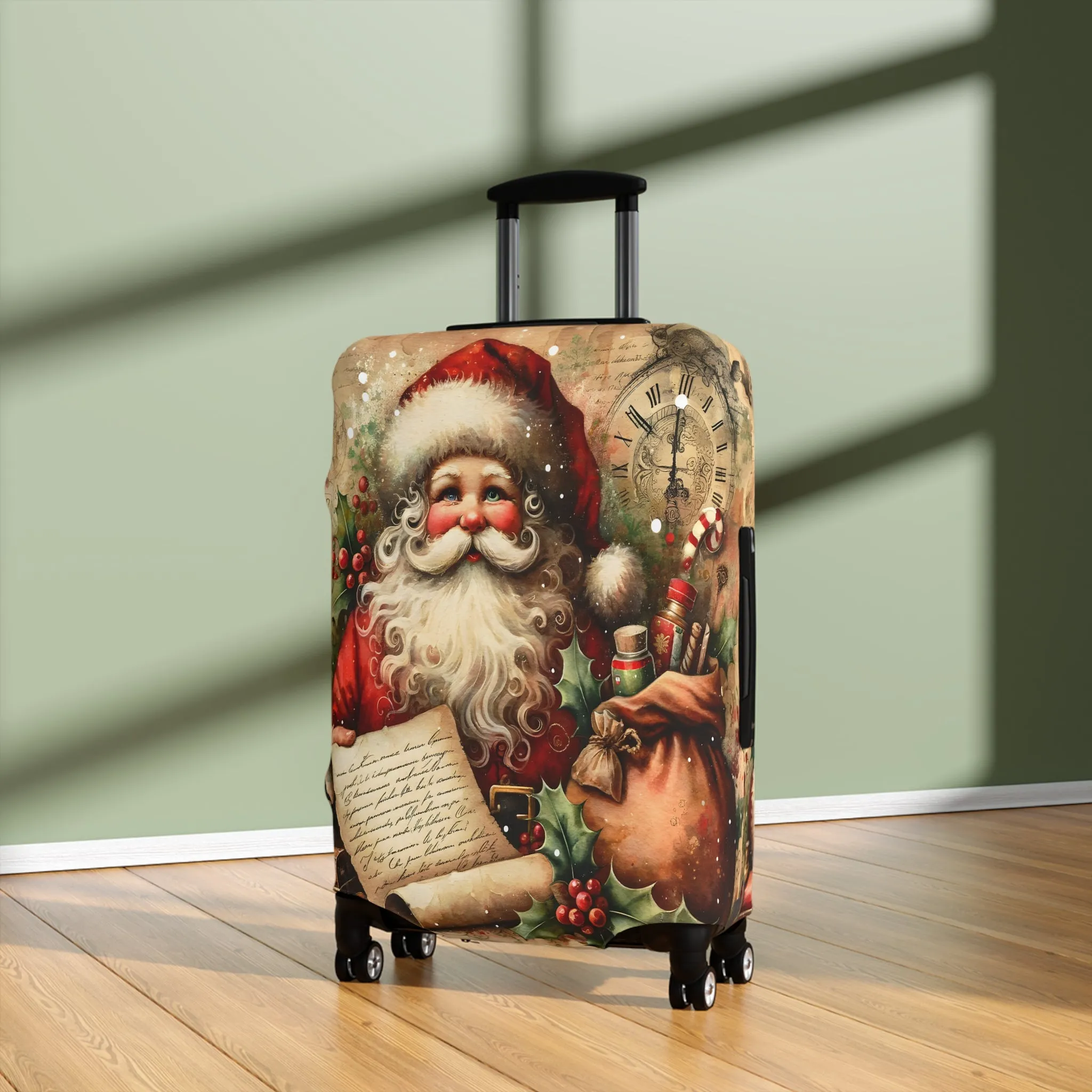 Luggage Cover, Christmas, Vintage Santa, awd-1480