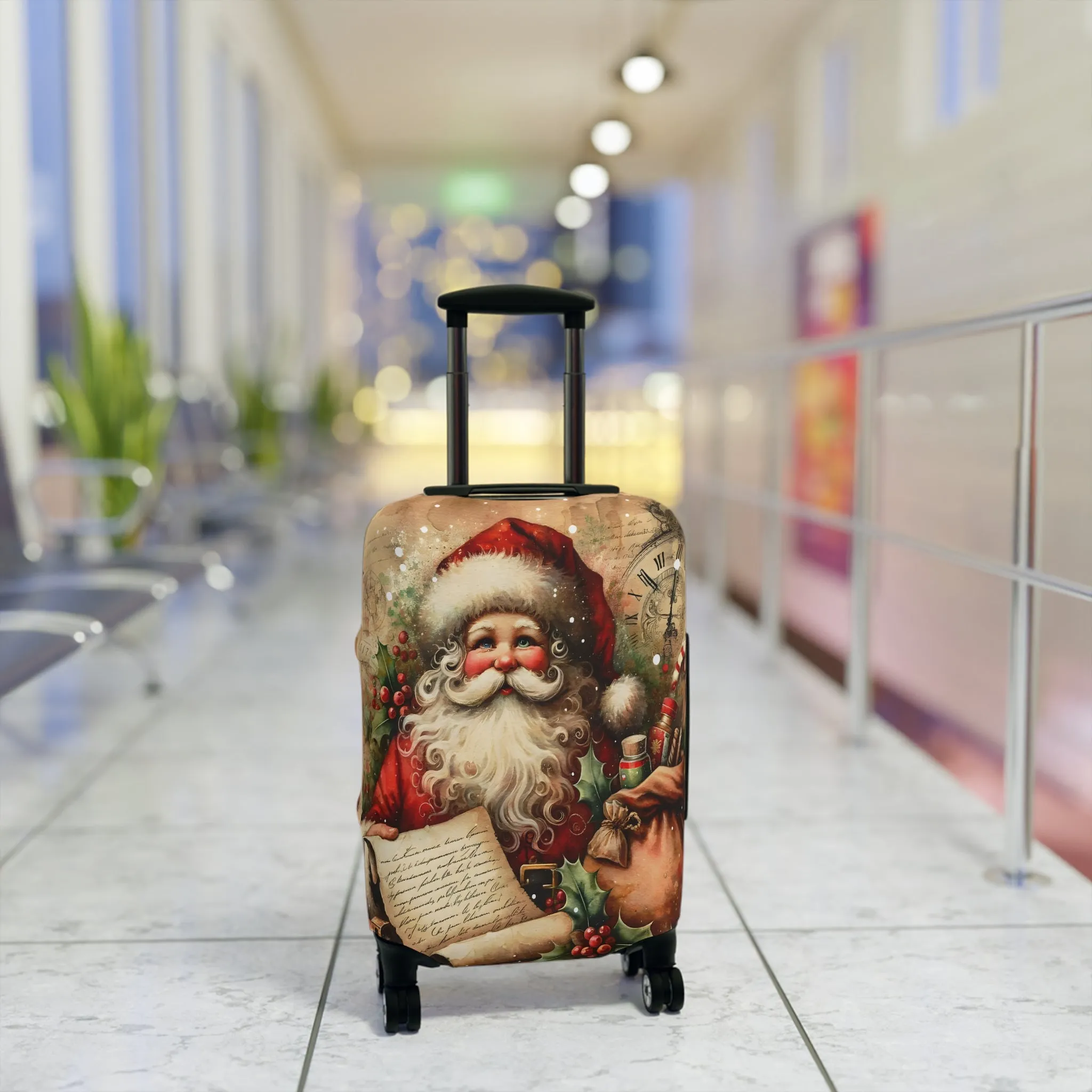 Luggage Cover, Christmas, Vintage Santa, awd-1480