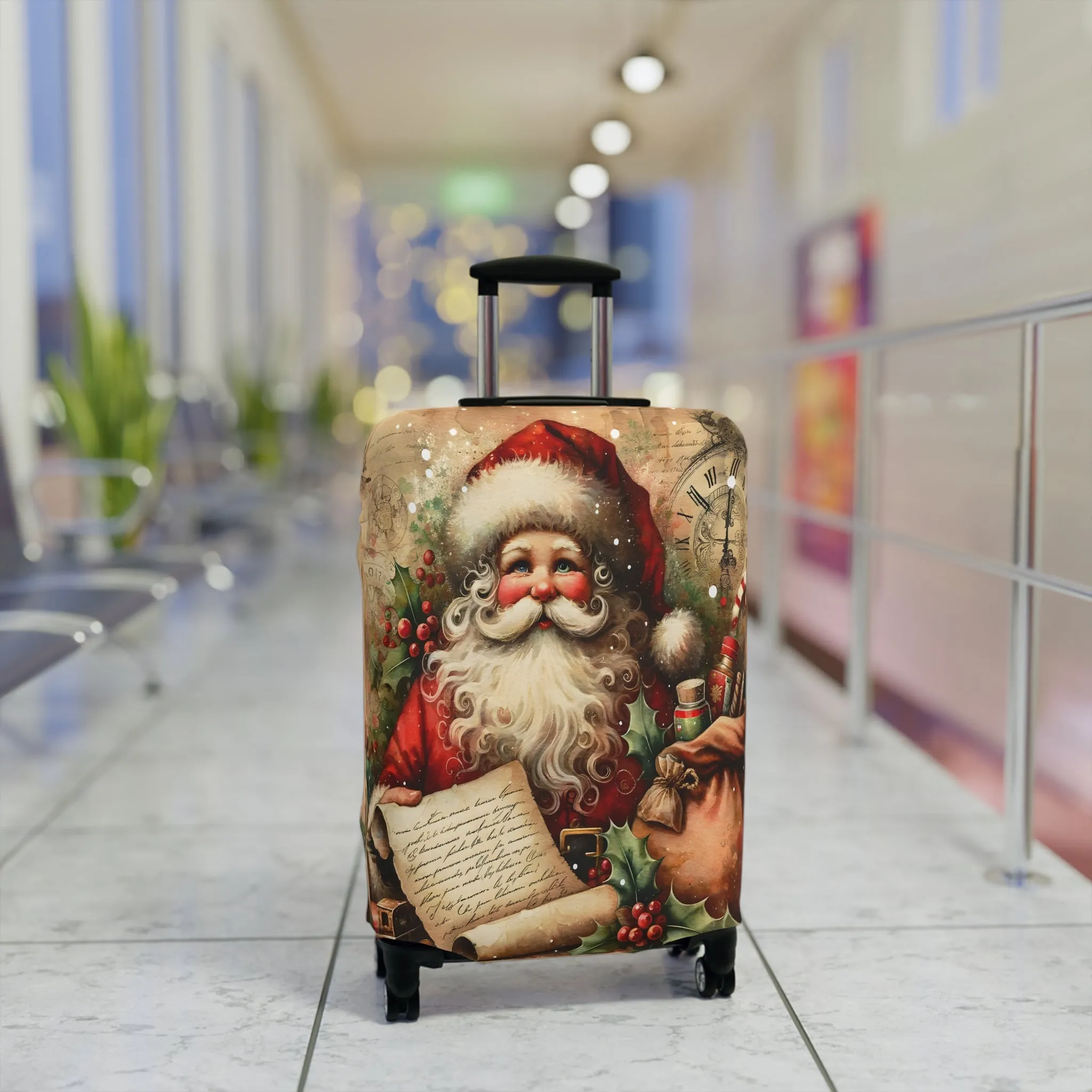 Luggage Cover, Christmas, Vintage Santa, awd-1480