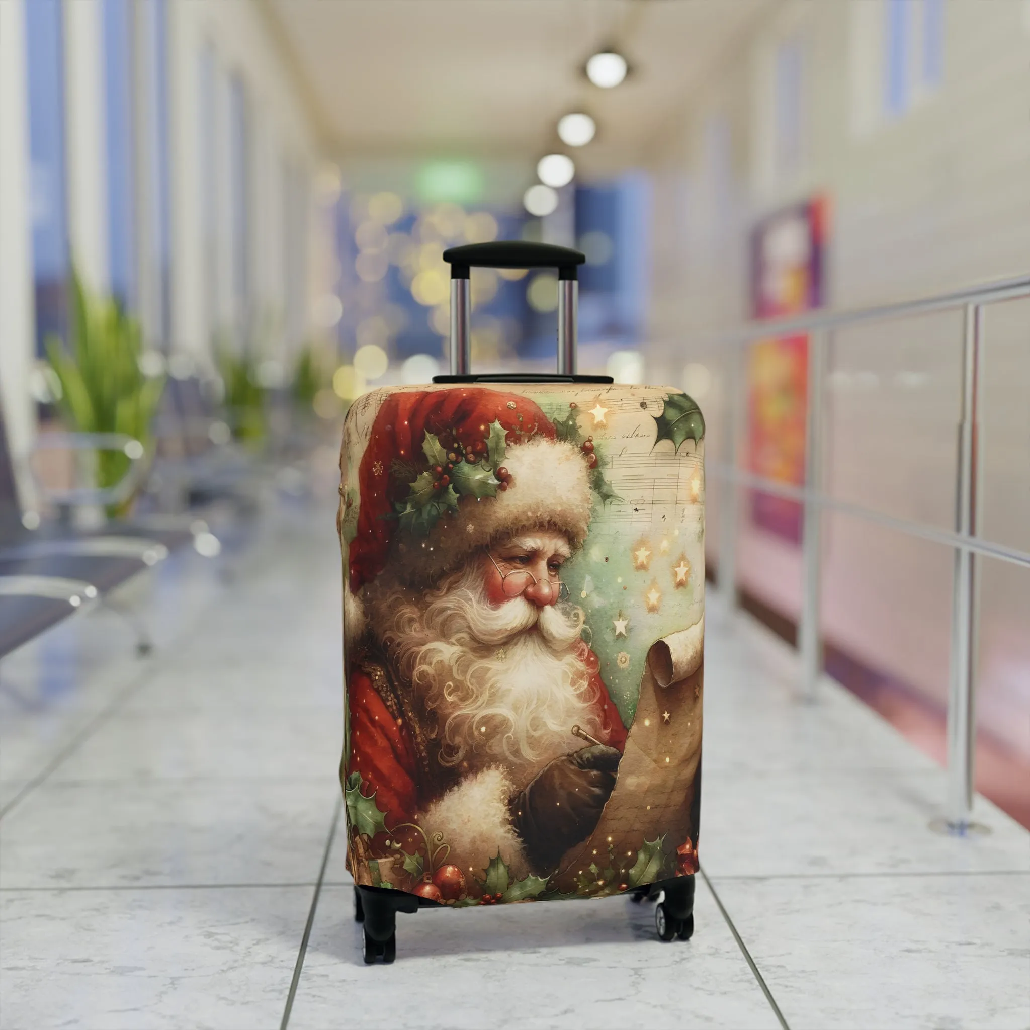 Luggage Cover, Christmas, Vintage Santa, awd-1481