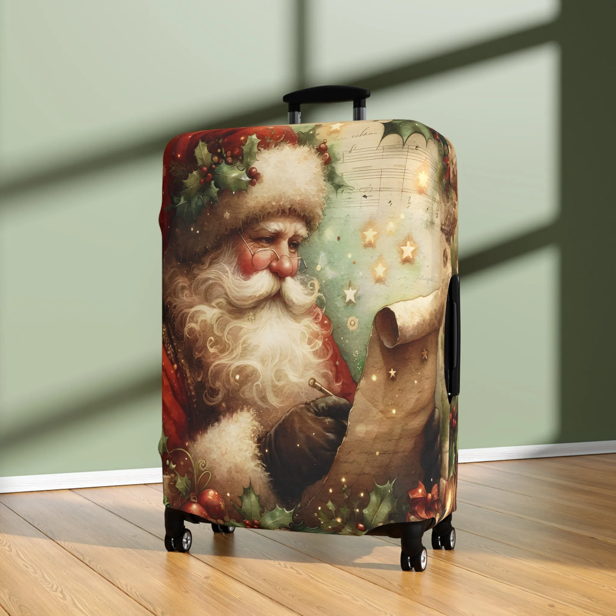 Luggage Cover, Christmas, Vintage Santa, awd-1481