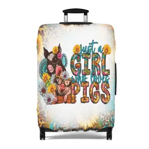 Luggage Cover, Country and Western, Just a Girl who Loves Pigs, awd-1024