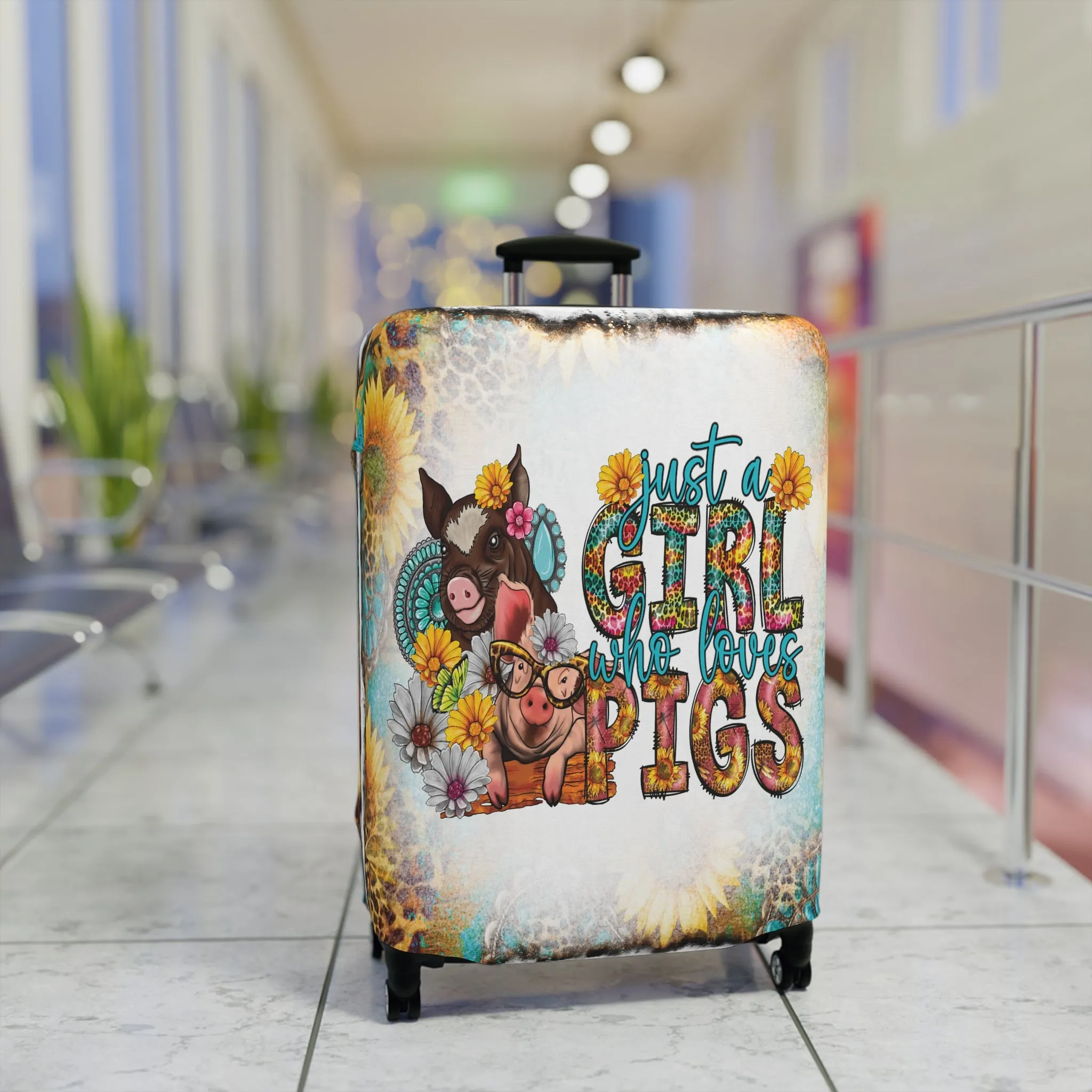 Luggage Cover, Country and Western, Just a Girl who Loves Pigs, awd-1024