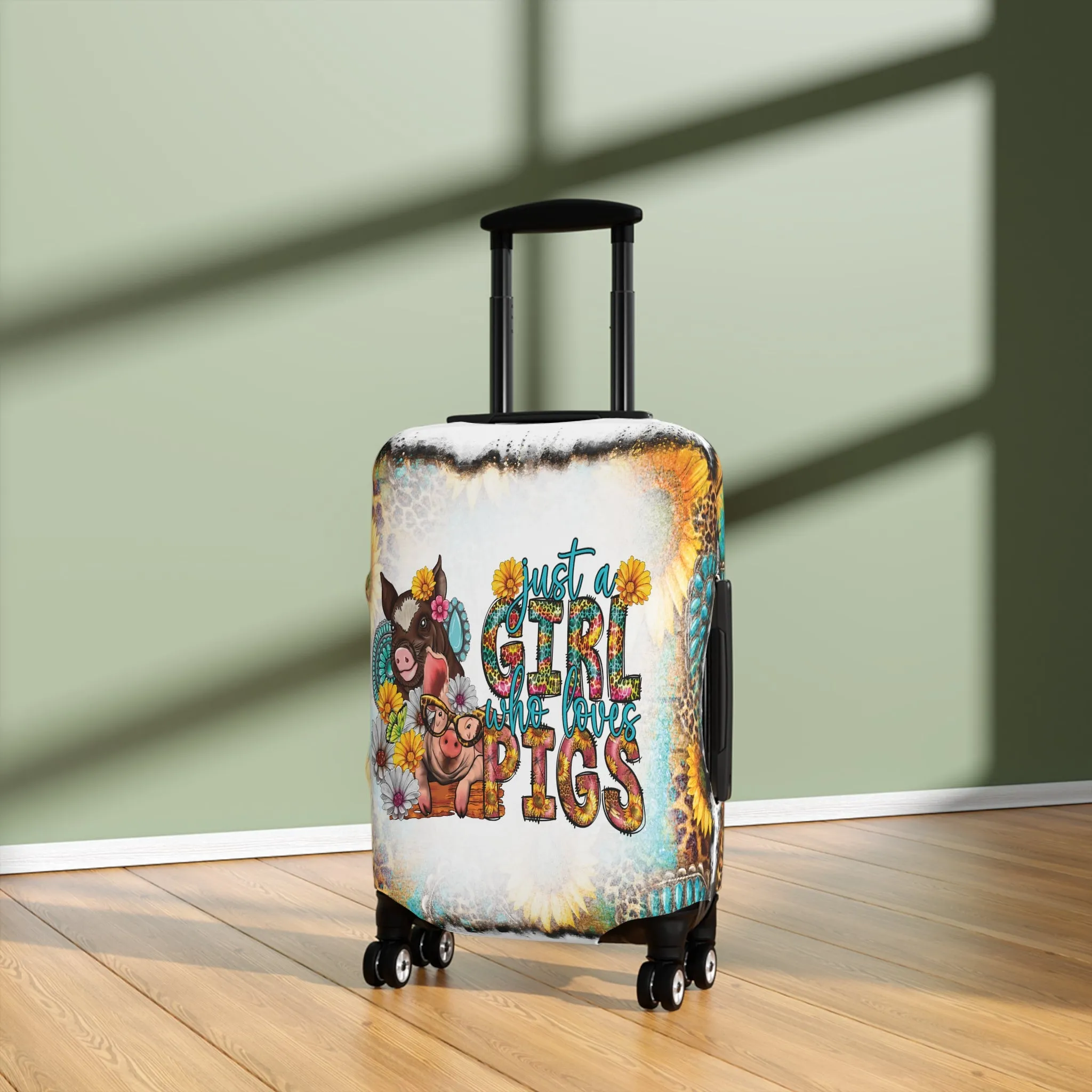 Luggage Cover, Country and Western, Just a Girl who Loves Pigs, awd-1024