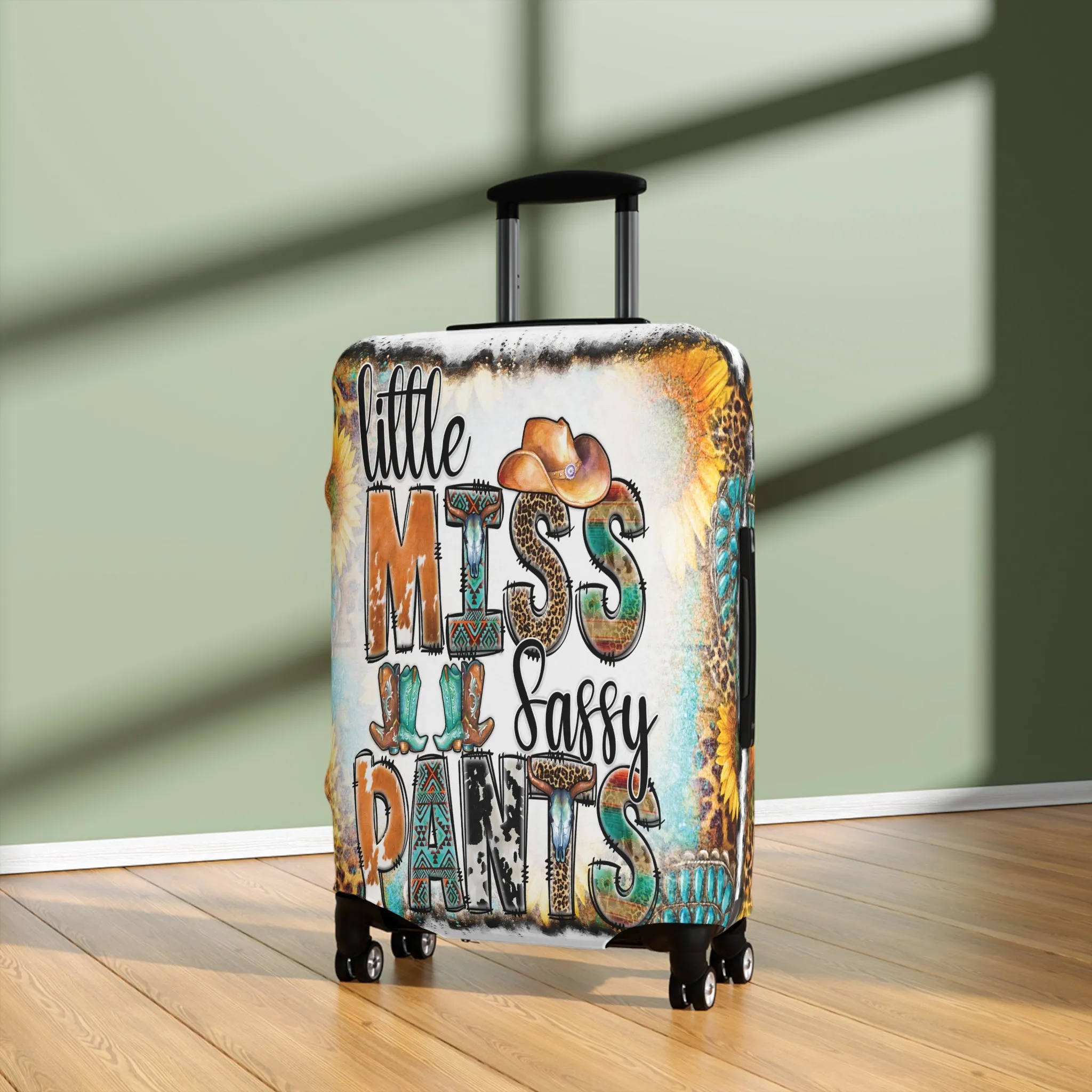 Luggage Cover, Country and Western, Little Miss Sassy Pants, awd-1013