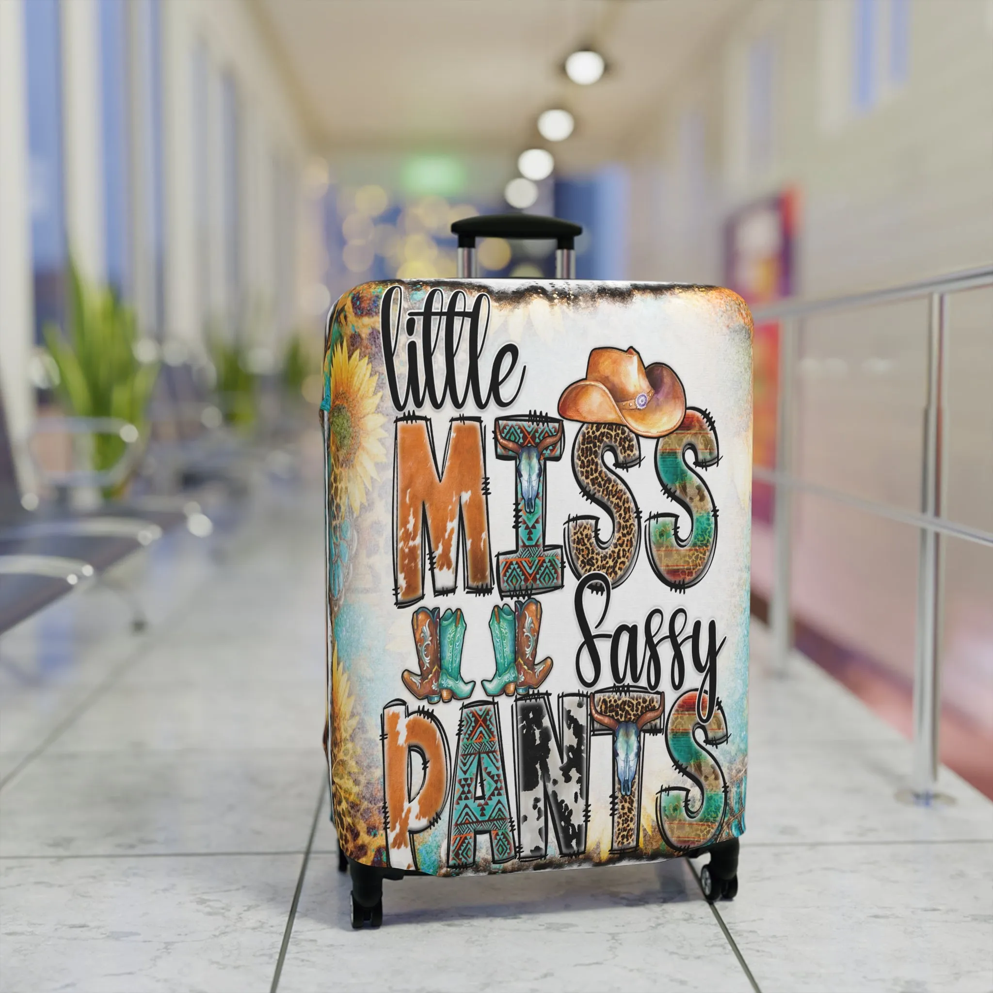 Luggage Cover, Country and Western, Little Miss Sassy Pants, awd-1013