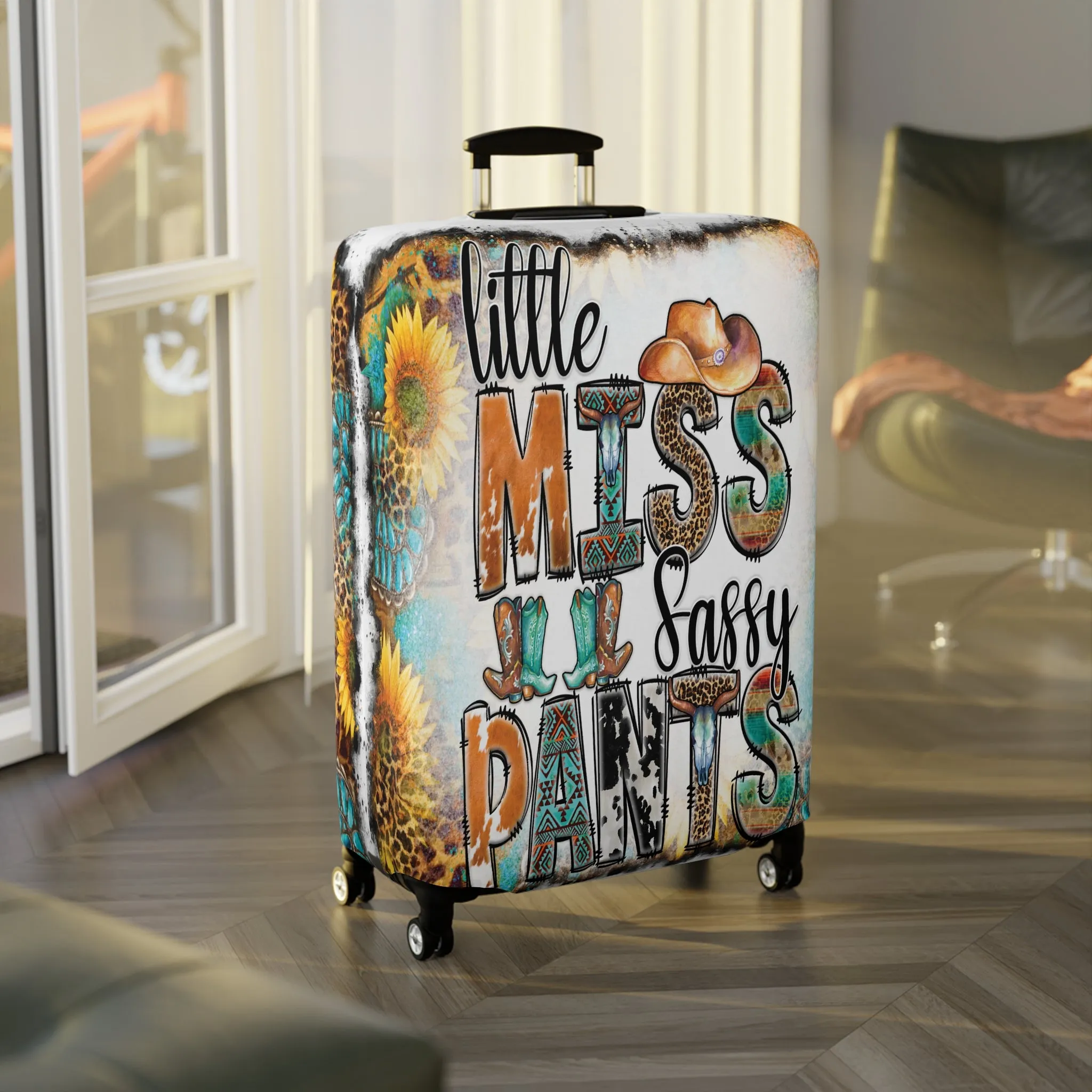 Luggage Cover, Country and Western, Little Miss Sassy Pants, awd-1013