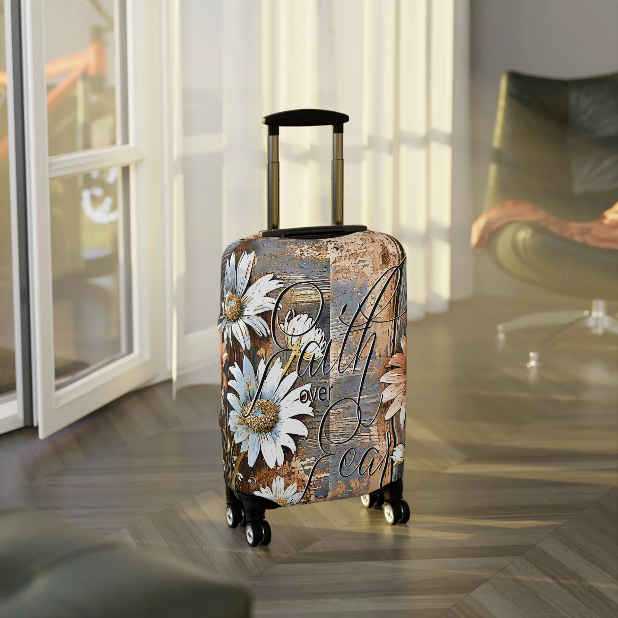 Luggage Cover, Faith over Fear, awd-1668