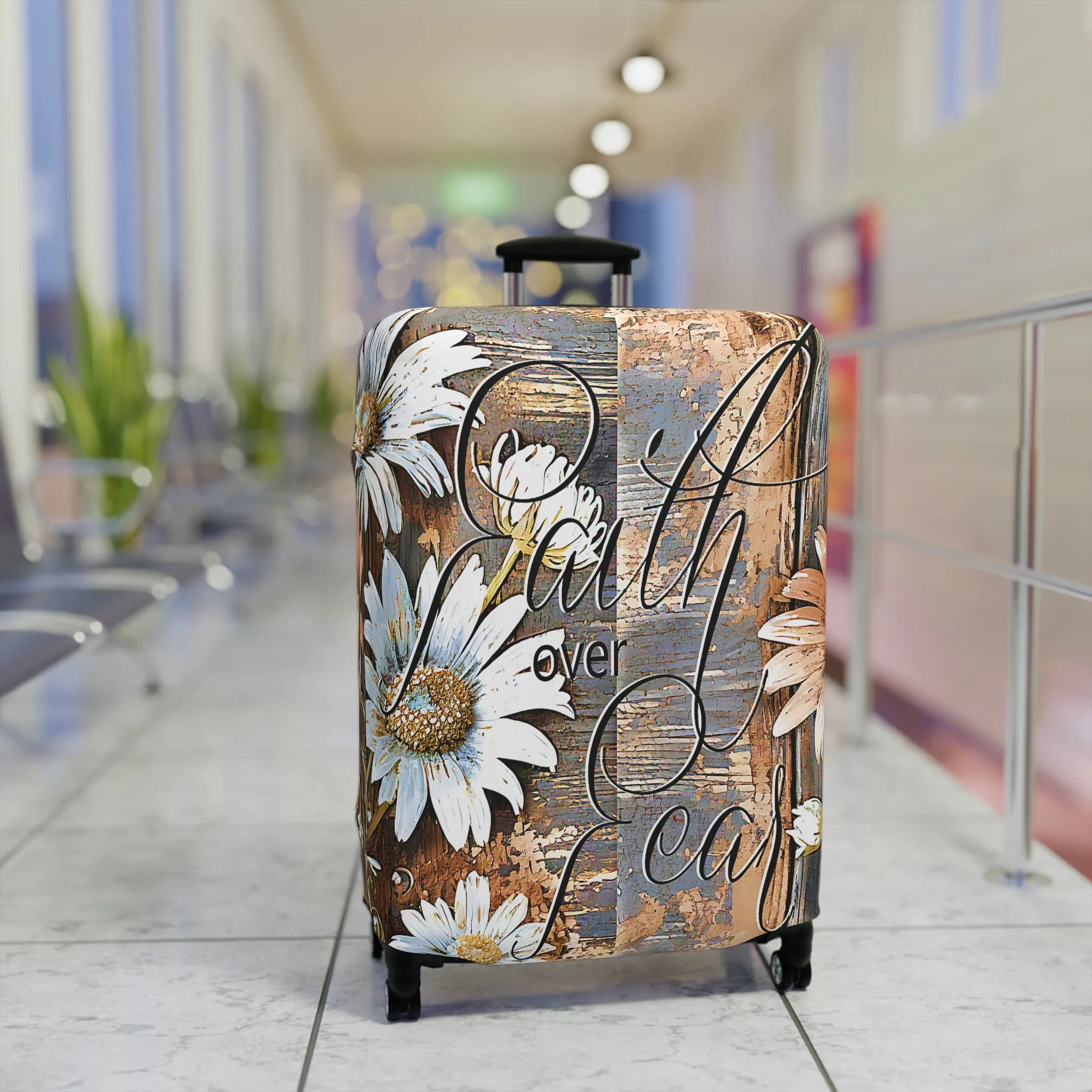 Luggage Cover, Faith over Fear, awd-1668