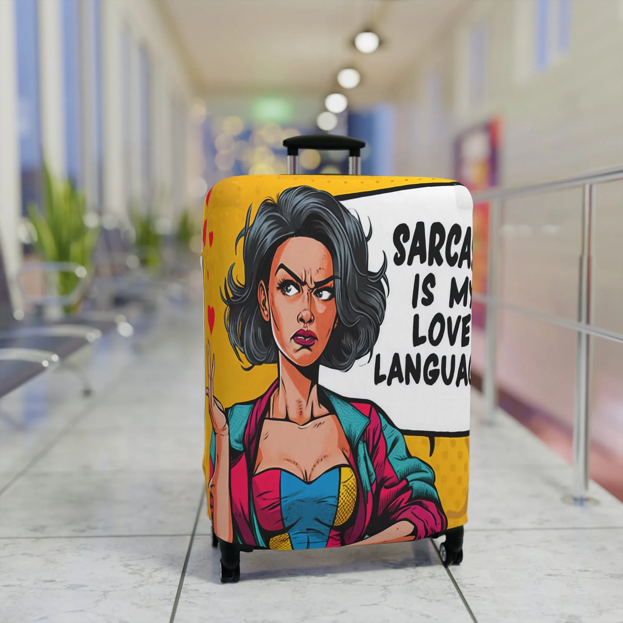 Luggage Cover, Funny Quote, Sarcasm is my Love language, awd-1727