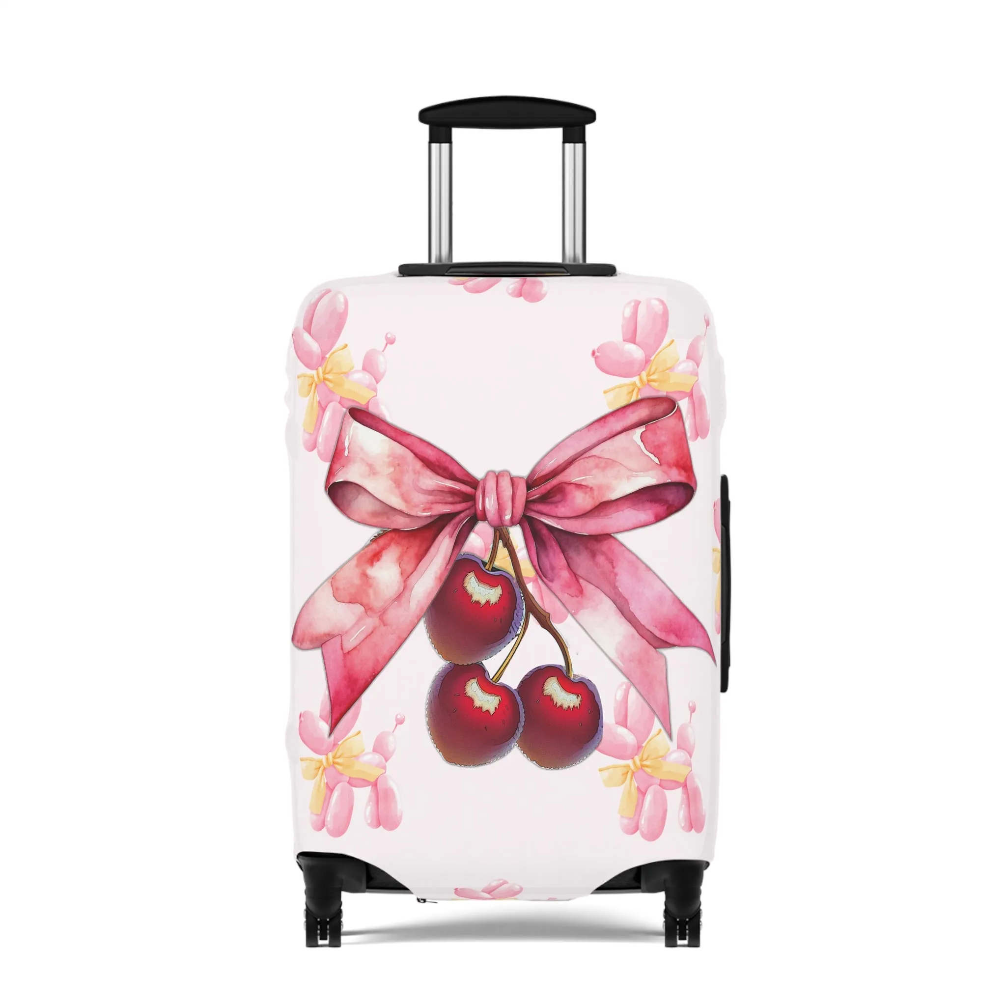 Luggage Cover, Rockabilly, Coquette, Balloon Poodles, Cherries and Ribbon, awd-2521