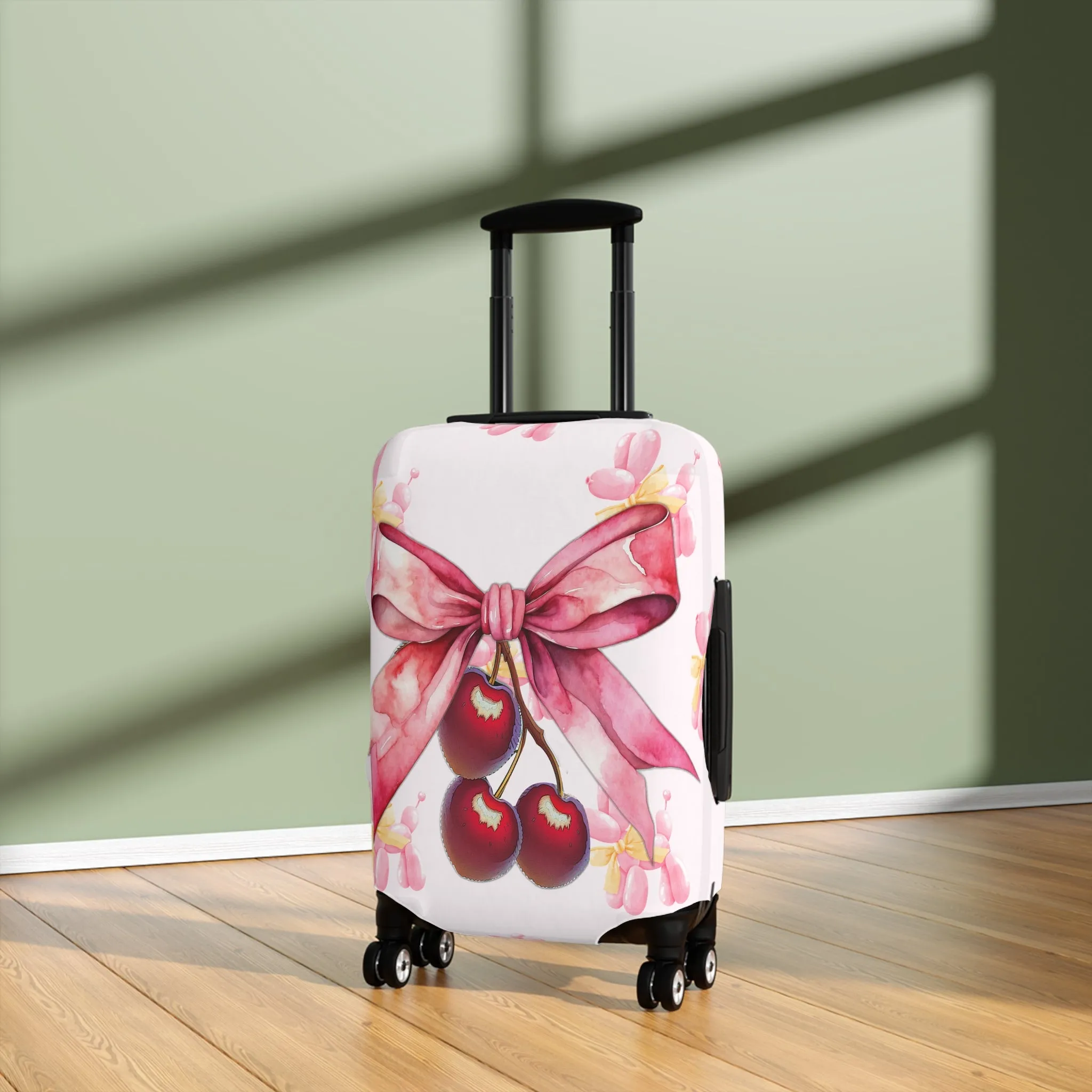 Luggage Cover, Rockabilly, Coquette, Balloon Poodles, Cherries and Ribbon, awd-2521