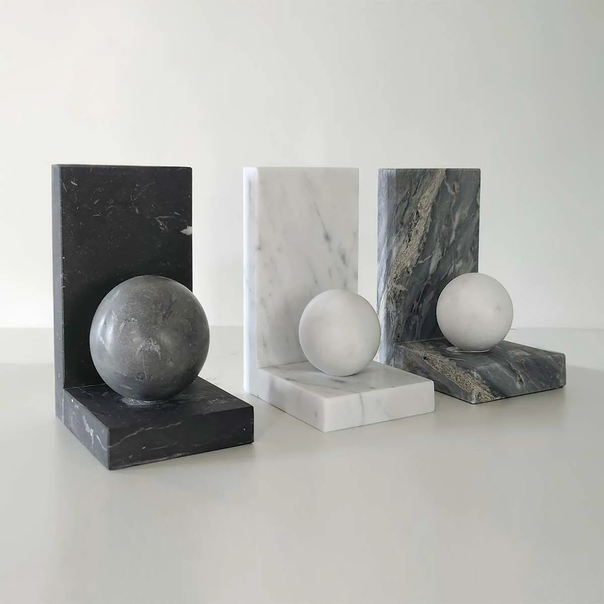 Marble Sphere - Marble book holders